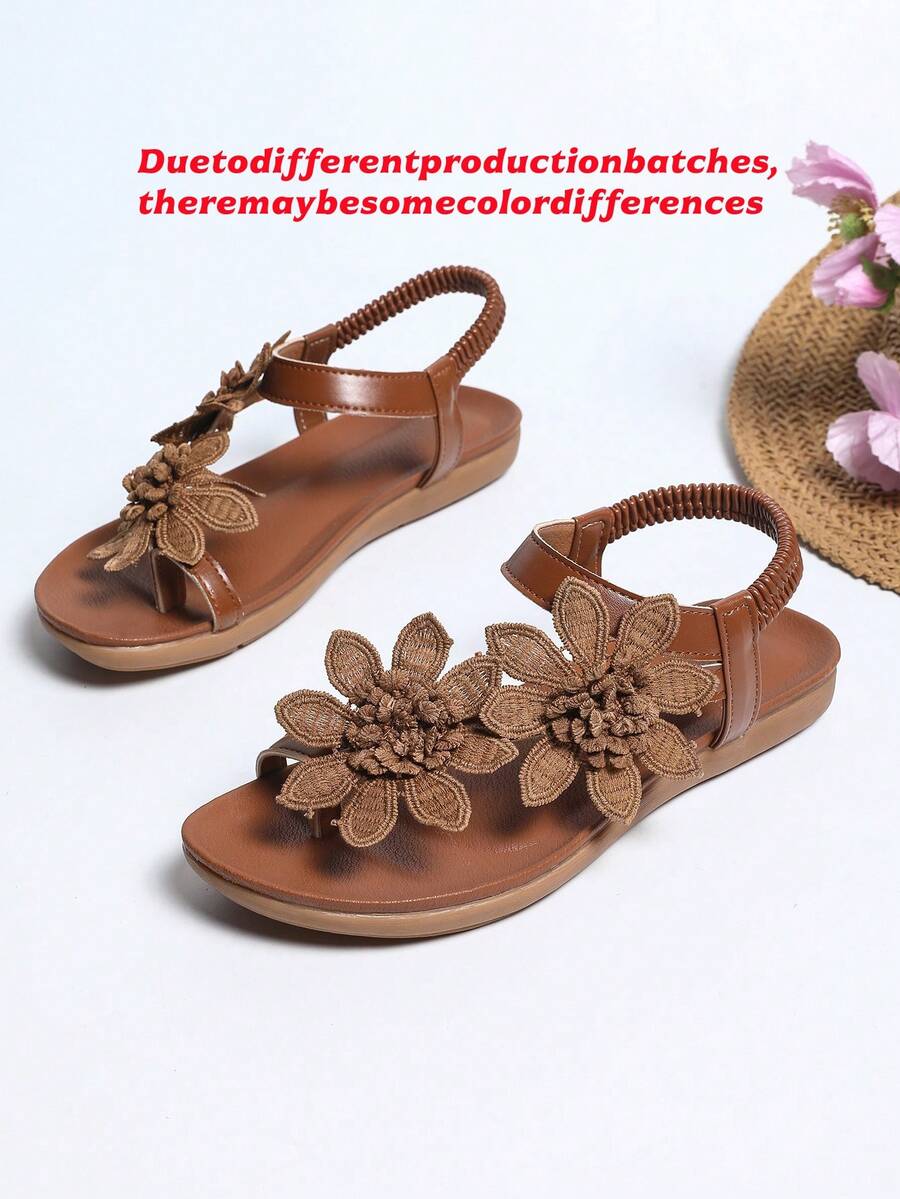 Waldoz Flora | Orthopädische Sandalen mit Blumenapplikation