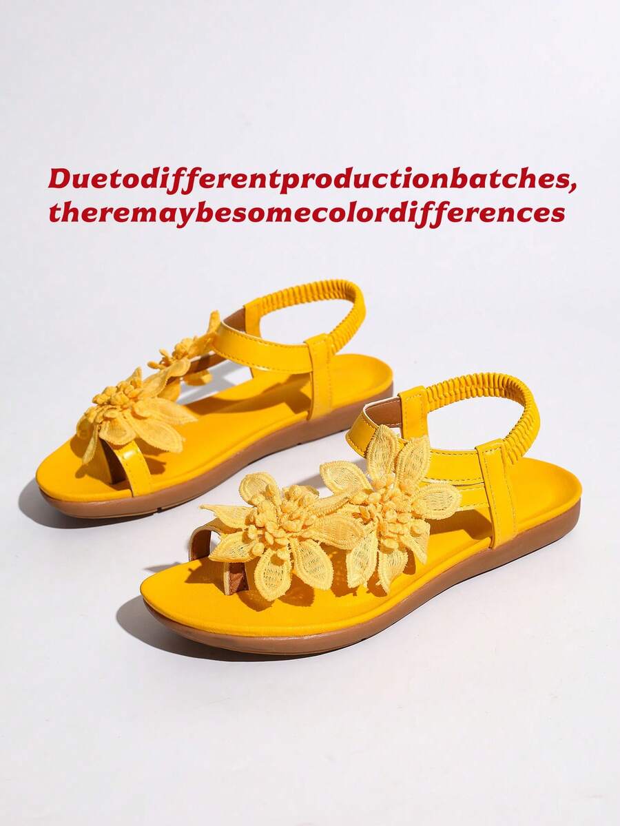 Waldoz Flora | Orthopädische Sandalen mit Blumenapplikation
