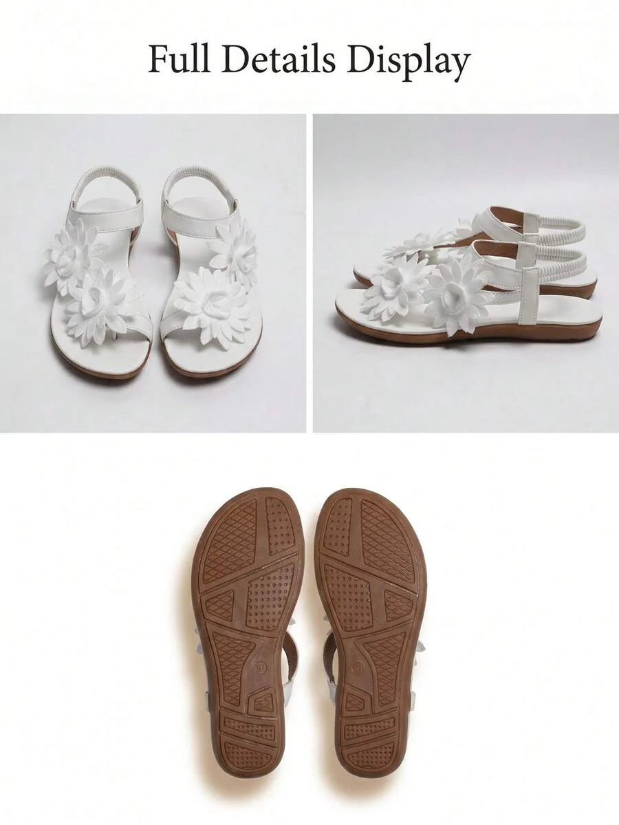 Waldoz Flora | Orthopädische Sandalen mit Blumenapplikation