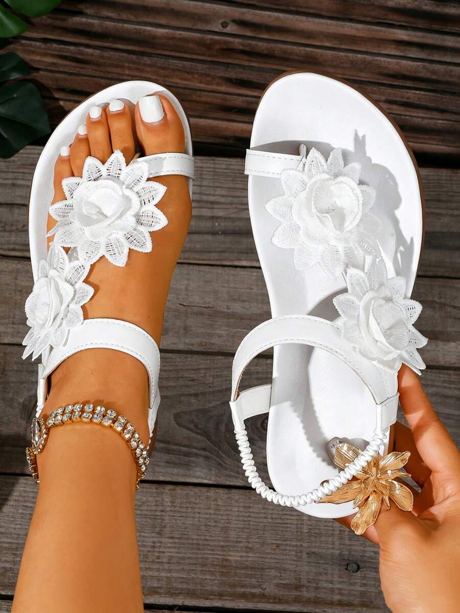 Waldoz Flora | Orthopädische Sandalen mit Blumenapplikation