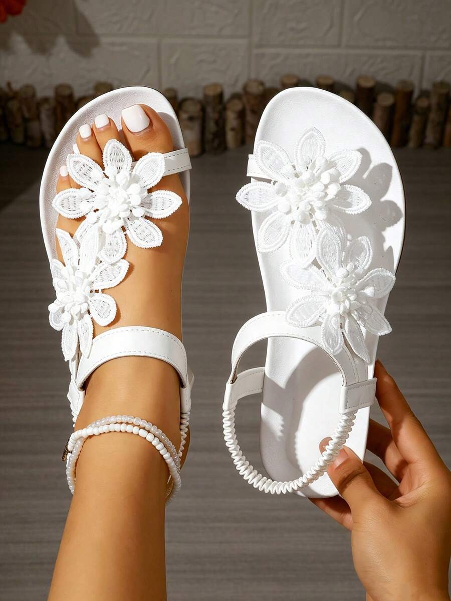 Waldoz Flora | Orthopädische Sandalen mit Blumenapplikation