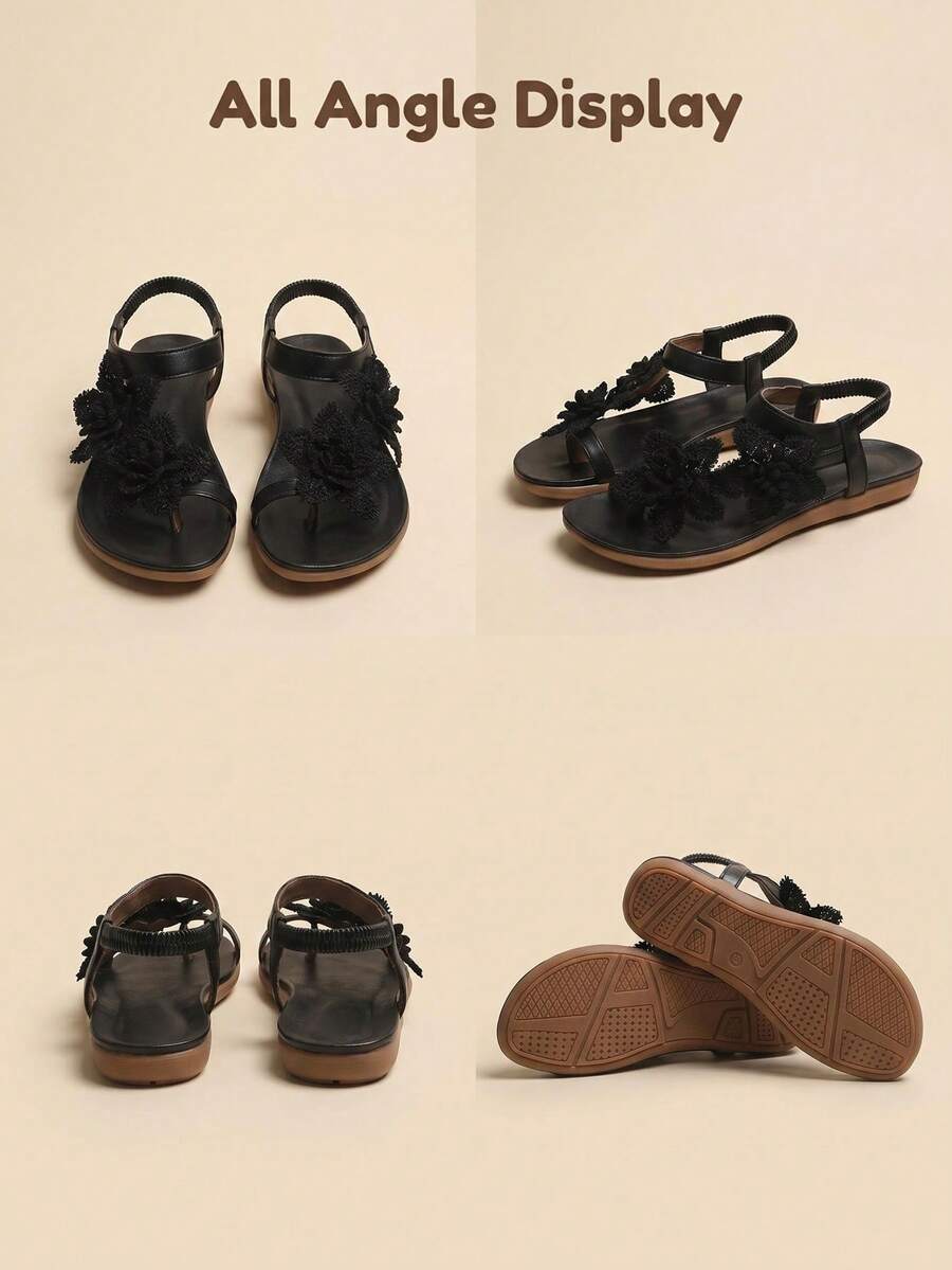 Waldoz Flora | Orthopädische Sandalen mit Blumenapplikation