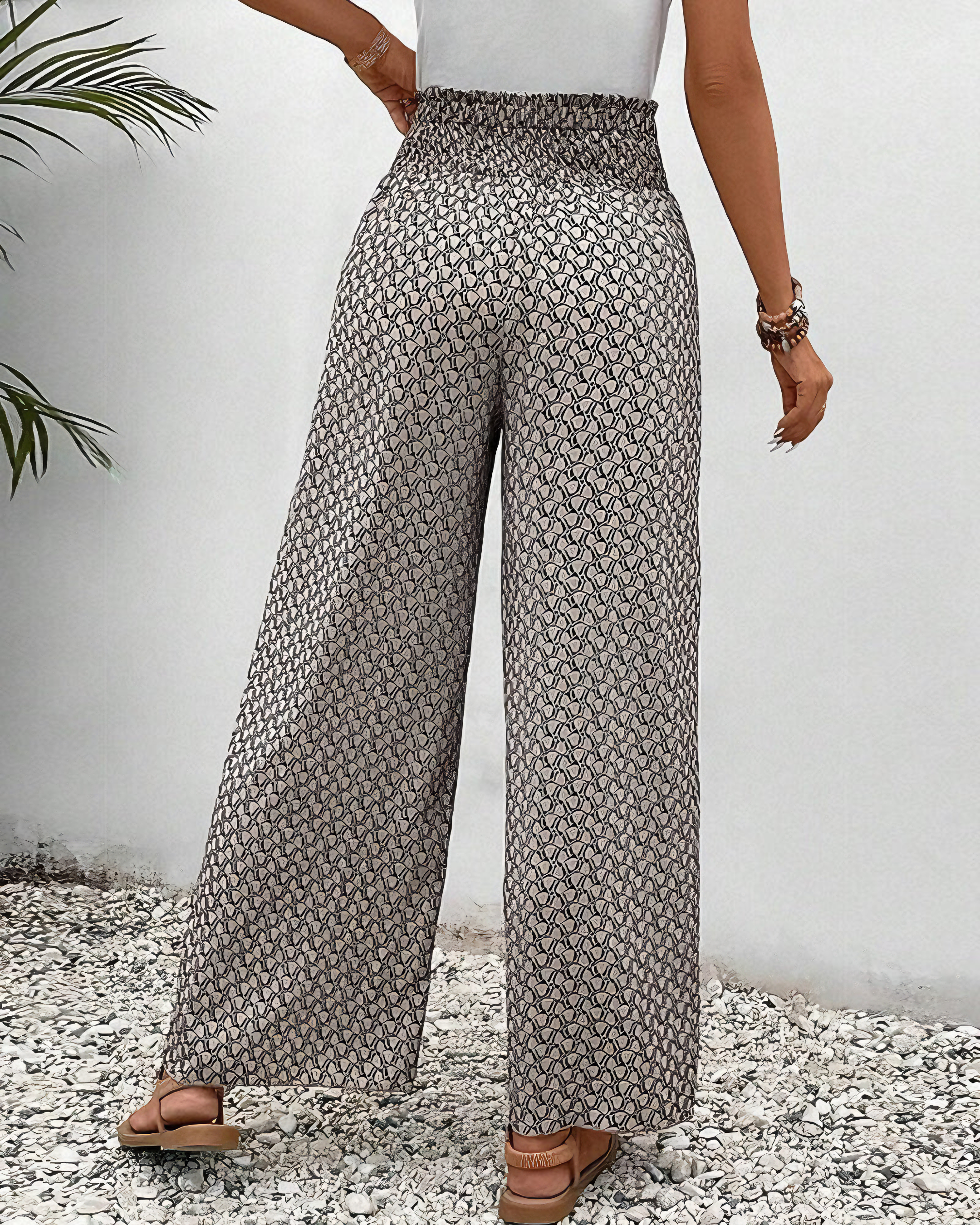 Sommerfeld | Lisette Hose mit weitem Bein und geometrischem Druck